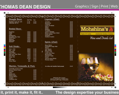 Moshina Indian Restaurant Menu