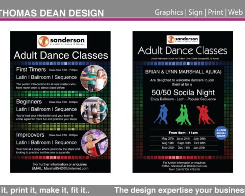 Sandersons Dance Flyer