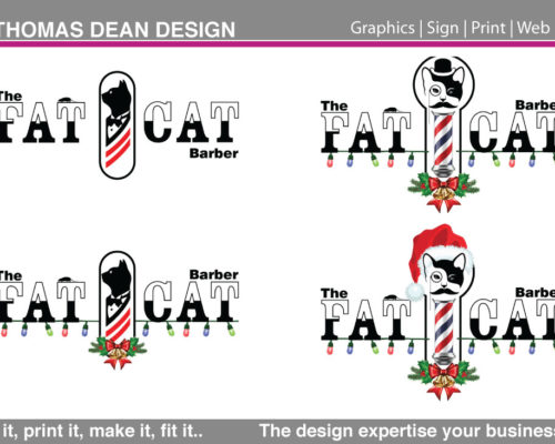 Fat Cat Barber Xmas Logo