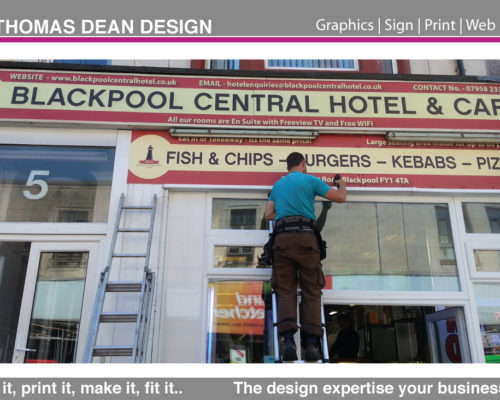 Central Cafe & Hotel Shop Sign