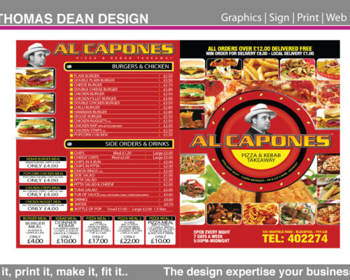 Al Capone’s Pizza Menu