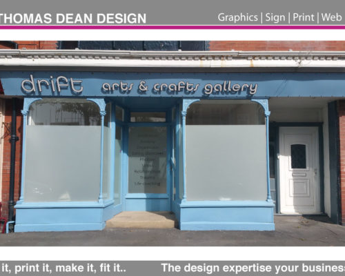 Drift Art Gallery Shop Sign