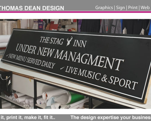 Stag Pub Signage