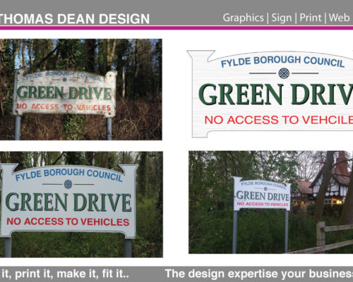Green Drive Public Path Sign