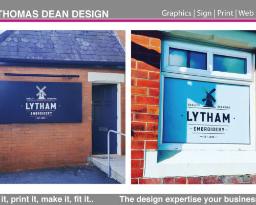 Lytham Embroidery Shop Sign LED Lit
