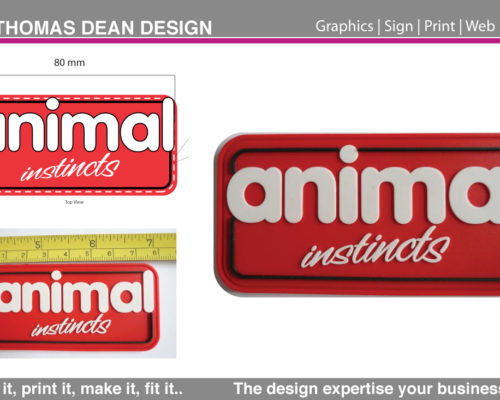 Animal Instincts PU Rubber Badge